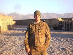 Michael serving his country in Afghanistan
