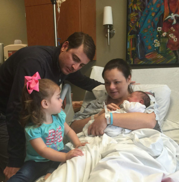 The Bergerons after the birth of their second child