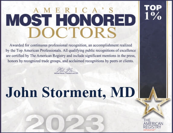 Dr Storment among 1% of Most Honored Doctors in US